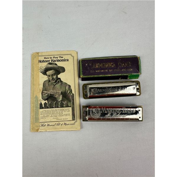 2 Hohner Harmonica  & Book how to Play