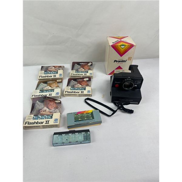 Polaroid Pronto Land Camers & 7 Flashbar II