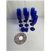 Image 2 : Cobalt Goblets, cobalt jars, decorative saucer