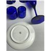 Image 3 : Cobalt Goblets, cobalt jars, decorative saucer