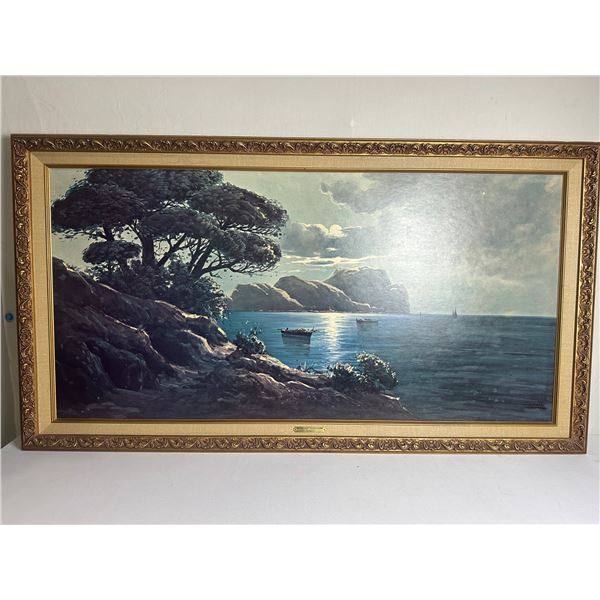 Moonlight Over Capri, signed by artist Casati