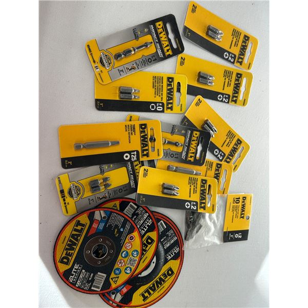 DeWalt Lot 5 Metal Cutting Discs + Assorted Drill Bits + 10 Pack Phillips Bit Tips Tool Lot