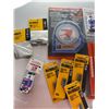 Image 2 : Tool Lot Swanson Angle Finder + Carpenter Pencils + 3 Lenox Bi-Metal Hole Saws + DeWalt Bits