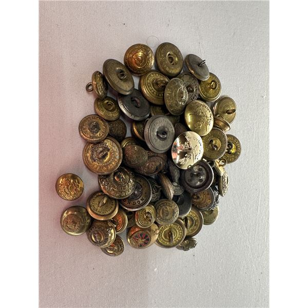 Military Button Lot Assorted Army Corps QVC Thomas Carlyle Rosenthal King And Queen Crowns