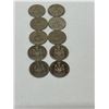 Image 1 : 10 x Mixed Nickel 50 Cents (Various Dates) 10Pcs 1960-70's
