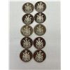 Image 1 : Lot of 10x 1982 Canada Frosted Proof 50-cents from Sets, 10Pcs