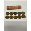 Image 1 : 1943 Canada 5 Cents Tombac WWII George VI Nickel Lot of 10 Vintage World Coins &  50x 1943 Canada Ge