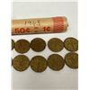 Image 2 : 1943 Canada 5 Cents Tombac WWII George VI Nickel Lot of 10 Vintage World Coins &  50x 1943 Canada Ge