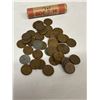 Image 1 : 50x 1909-1958 Mixed Wheat Cents &  50x 1943 Canada George VI 1-cents