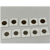 Image 1 : 1916-1920 Large Cents (5) Lot & USA Buffalo Nickels (5) Lot 1924, 1927, 1935, 1936, 1937