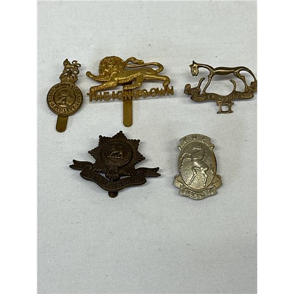 WW1 British Military Badge Lot – Berkshire Imperial, Kings Own, Devon Yeomanry, Worcestersh