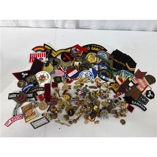 Massive 150+ Military Badges, Patches, Shoulder Titles & DUI Pins – World Armies Lot