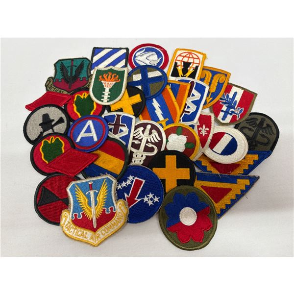 30 Colored US Military Army Patches Lot – Vintage & Modern Insignia