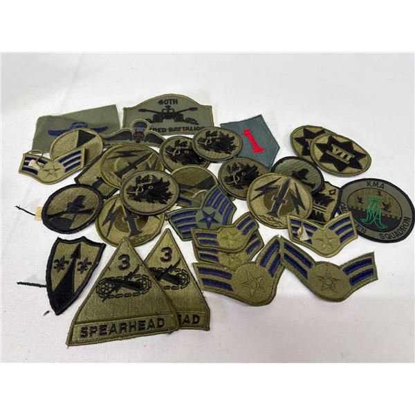 30 US Military Subdued Patches Lot – Army Uniform Insignia