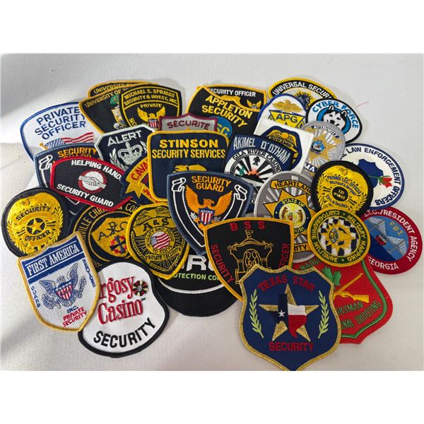 33 Collectible Security Patches & Shields Lot