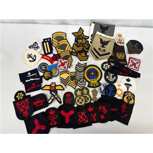 50+ RCAF Rank & Trade Patches, Chevrons, Crowns & Insignia Military Lot