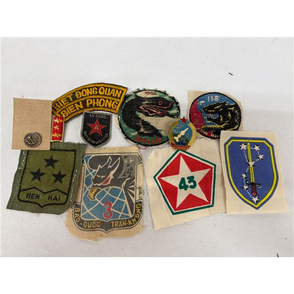 Rare RVN Vietnam Patch Pin Lot – VNMC Pin, 115th Patch, 11 Piece Lot