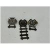 Image 1 : 2 Stamped Sterling Marksman Army Qualification Badges + 1/20 S.F. – Rifle, Machine Gun ECT
