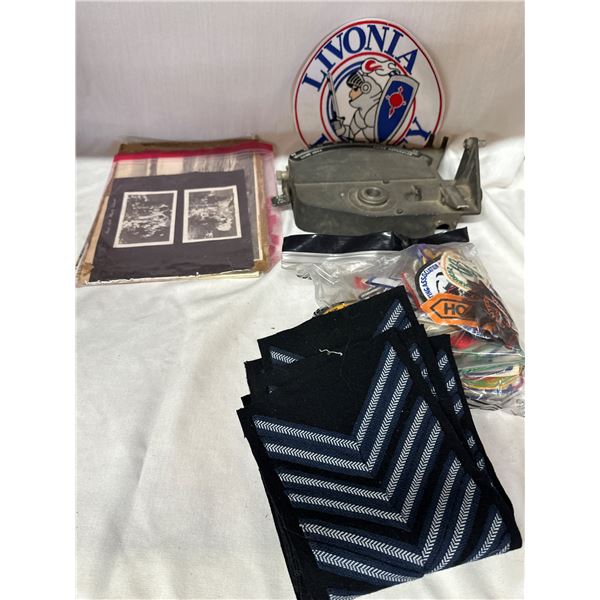 Kitchen Sink Lot – Sidekick Holster, Vintage Tools, Patches, RAF Ranks, 1918 Pictures & Ran