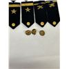Image 3 : 4 Military Shoulder Epaulet Pairs – US Navy Gemsco Bullion + 3 Enlisted Pins