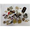Image 1 : 40 Mixed Countries Cap & Collar Badges – WW2 & Post-War Military Lot