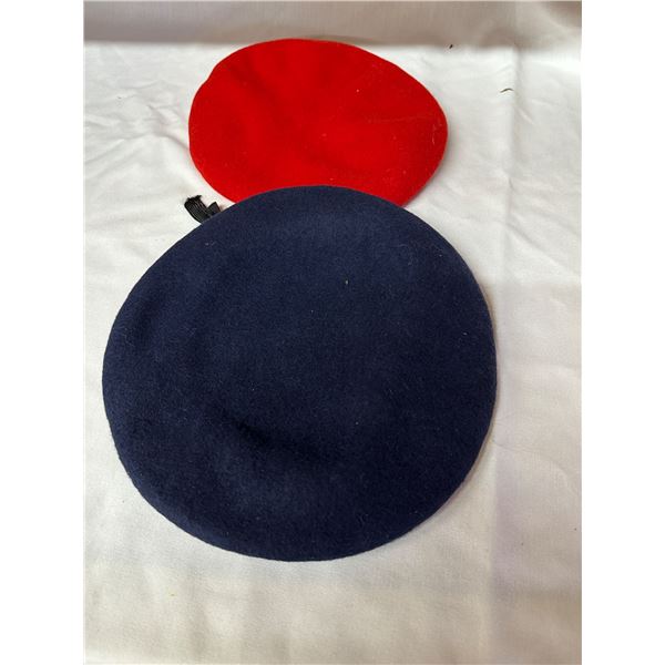 Royal Blue Beret & Red Beret – Military Headwear 2 Lot