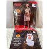 Image 3 : Adult  XXL Stranger Things Lucas Basketball Uniform + LRG Eleven Multi-Coloured Dress Halloween Cost
