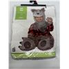 Image 1 : Infant (0-6) Wolf Grey Jumpsuit with Hood Halloween Costume