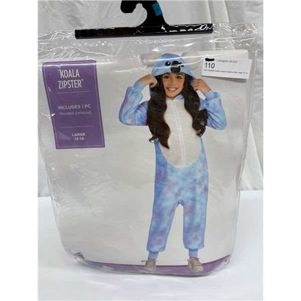 Girl's Zipsters Zipster Koala Costume Size Large 12-14
