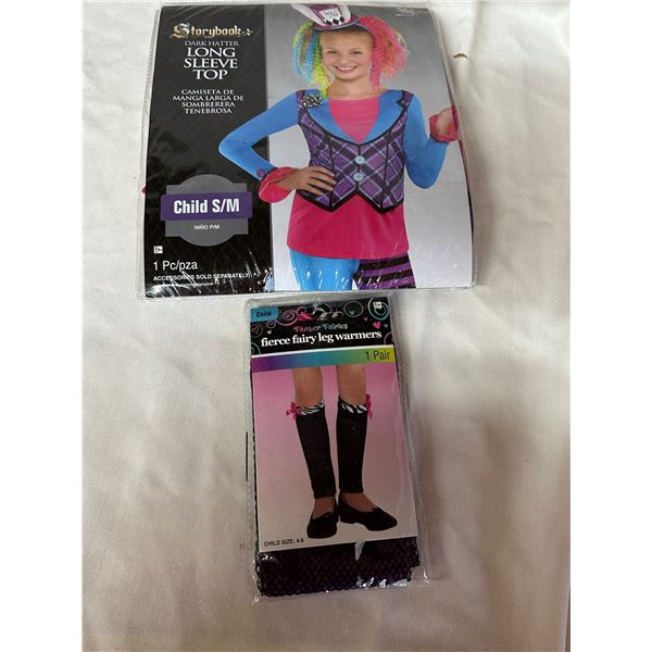 Story Book Mad Hatter Long Sleeve Top + Leggings Halloween Costume