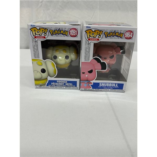 Pokémon Funko Pop! #964 Snubbull + #1051 Fidough 2 Lot