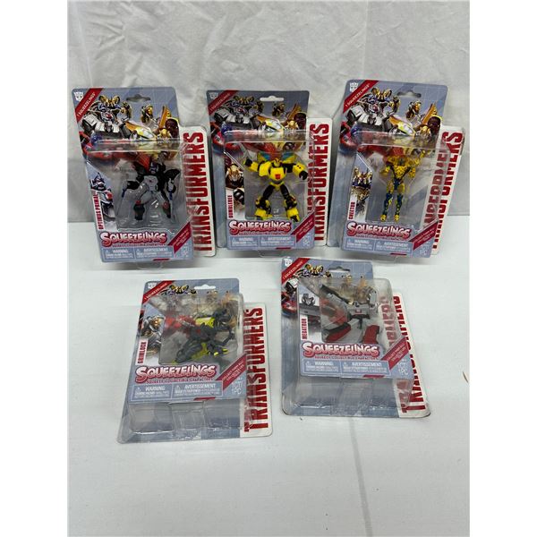 5 NEW Transformers Squeezelings Autobot Figures – Squishy Collectible Toys Lot