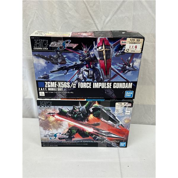 Bandai Gundam SEED Destiny + Black Knight Model Kits 2 Lot