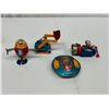Image 1 : Vintage 1970s Shinsei UFO Commander 7 Diecast 4 Lot