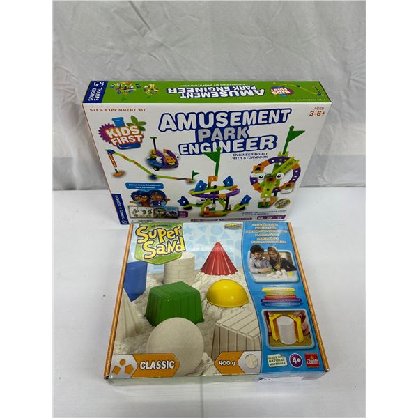 Kids Building and Engineering Lot – Super Sand plus Amusement Park Engineer 2 Lot