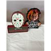 Image 1 : Chucky & Jason Wooden Wall/Shelf Art – Wanna Play Mug Shot + Welcome To Camp Crystal Lake