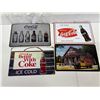 Image 1 : 4 NEW Coca-Cola Retro Tin Signs 12" X 8" – Collector Lot