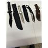 Image 2 : Survivor Series Fixed Blade, Serrated Tactical & Karambit Knives With Sheaths 3 Lot