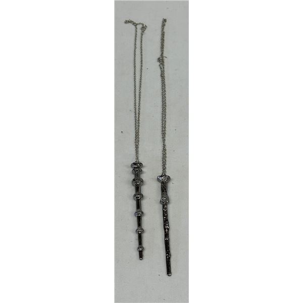 Harry Potter Wand &  Exclusive Elder Wand Dumbledore Necklaces  2 Lot