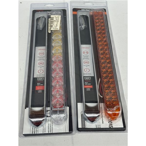 New Hendo Trailer Tail Light Bar & LED Trailer Light Set 2 Lot