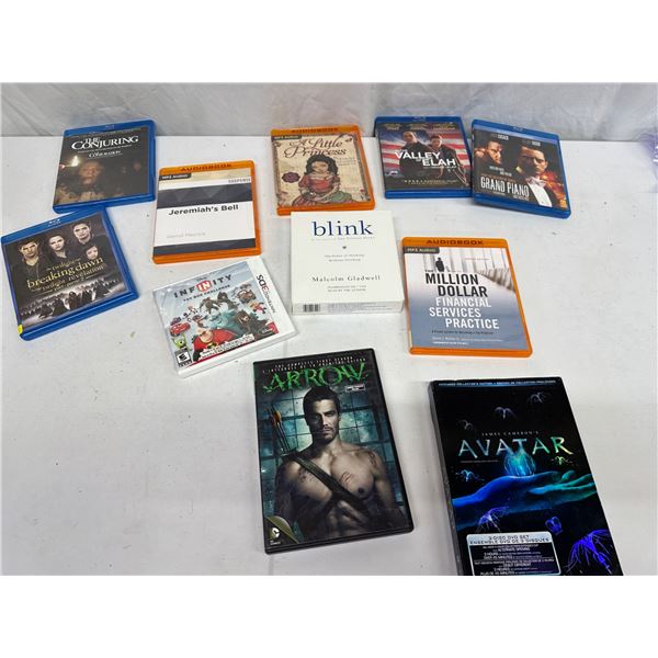 Mixed Media Lot, Blu-Rays, DVDs, Audiobooks & 3DS Disney Infinity