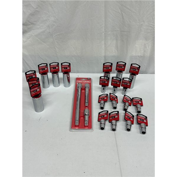 20-Piece Craftsman Sockets & Extension Bar Set, Hand Tools