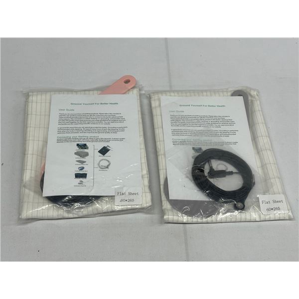 2 New Grounding Sheets, 60" X 265", PLUS Socks, Adapters  & Tester, Sleep & Back Pain Support
