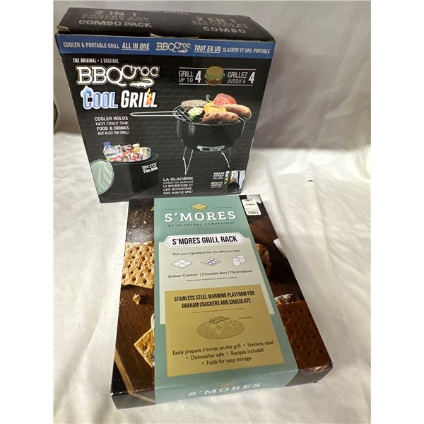 BBQ Croc Portable Grill & Cooler With S’mores Grill Rack, Camping & Outdoor Cooking