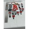 Image 1 : Handyman Lot, 10 Mastercraft Sockets, Hex Head Bolts, Tool Belt Clips, Blades & Square