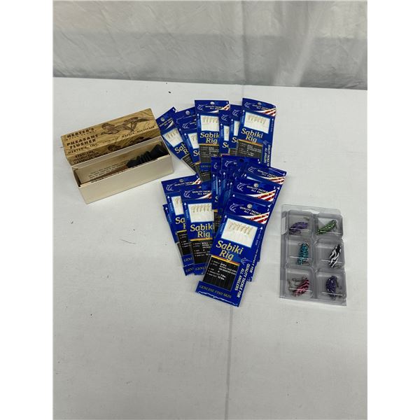 Fishing & Hunting Lot, Pheasant Flusher Game Call, Fishing Lures & 20 Sabiki Rig Packs