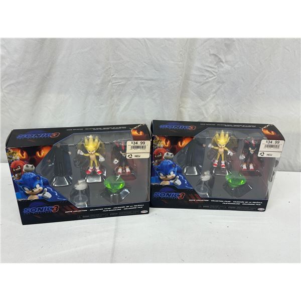2 New Sonic 3 Movie Action Figures, Jakks Pacific, Collectible Toys