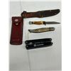 Image 1 : 3-Piece Lot Vintage German Sheffield (restoration needed) , Mother Of Pearl Knife & Multi-Tool