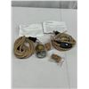 Image 1 : 2 New Braided Hemp Rope Hanging Lights, Plug-In Pendant Lamps, Rustic Decor