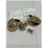 Image 2 : 2 New Braided Hemp Rope Hanging Lights, Plug-In Pendant Lamps, Rustic Decor